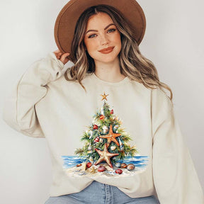 Beach Christmas  Seashell Sweatshirt