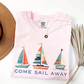 Colorful Sailboat Nautical Beach T-Shirt
