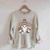 Cute Christmas Ghost Coffee Sweatshirt