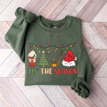 Tis The Season Hockey Christmas Tree Sweatshirt