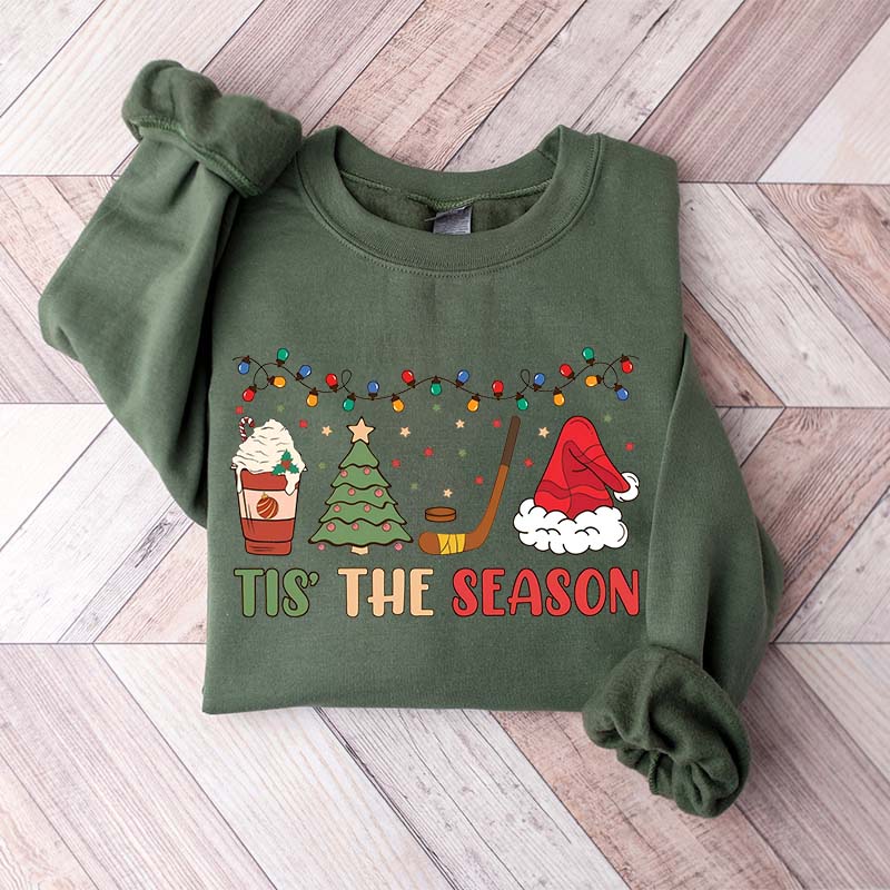 Tis The Season Hockey Christmas Tree Sweatshirt
