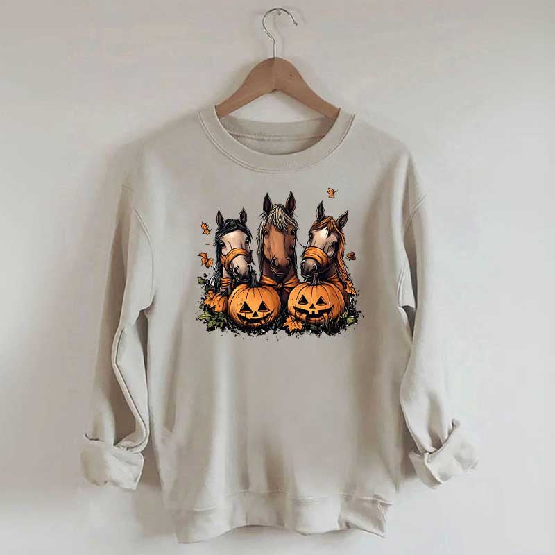 Halloween Horse Pumpkin Sweatshirt
