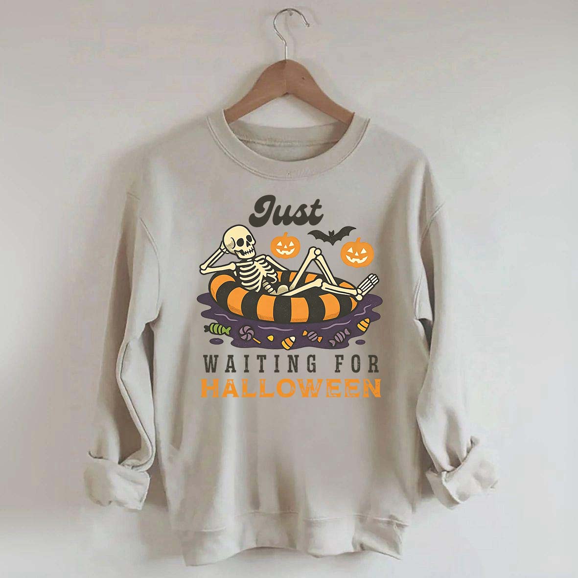 Funny Just Waiting for Halloween Sweatshirt