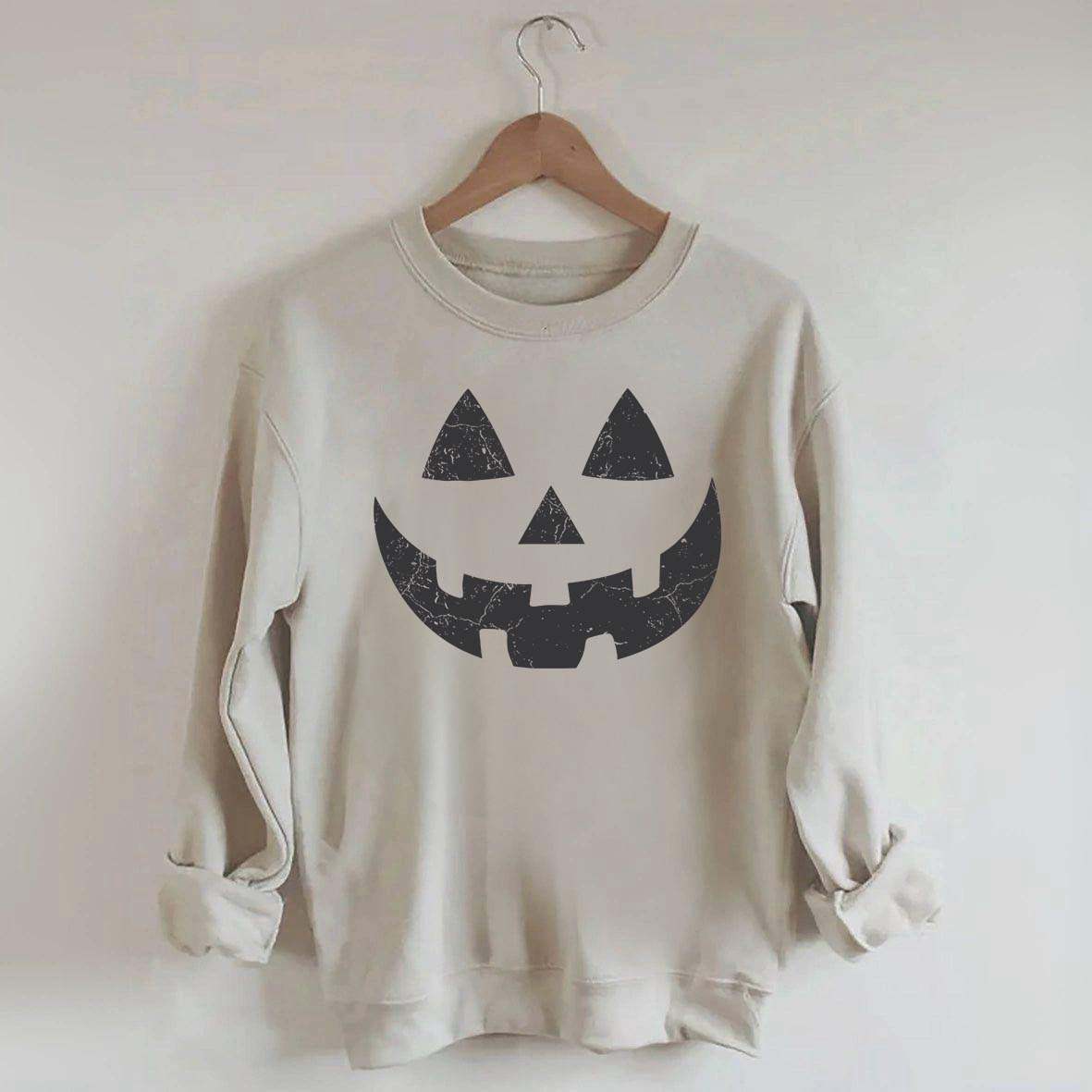 Retro Fall Pumpkin Face Sweatshirt