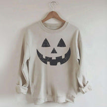 Retro Fall Pumpkin Face Sweatshirt