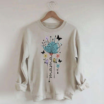 Mama Flower Butterfly Sweatshirt