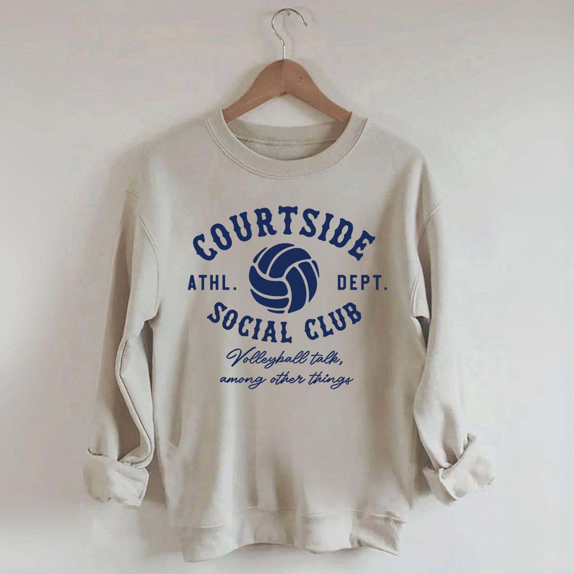 Courtside Social Club Funny Volleyball Mom Sweatshirt