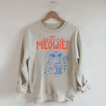 Getting Meowied Funny Cat Bride Sweatshirt