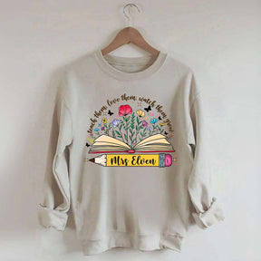 Custom Teacher Wildflower Sweatshirt