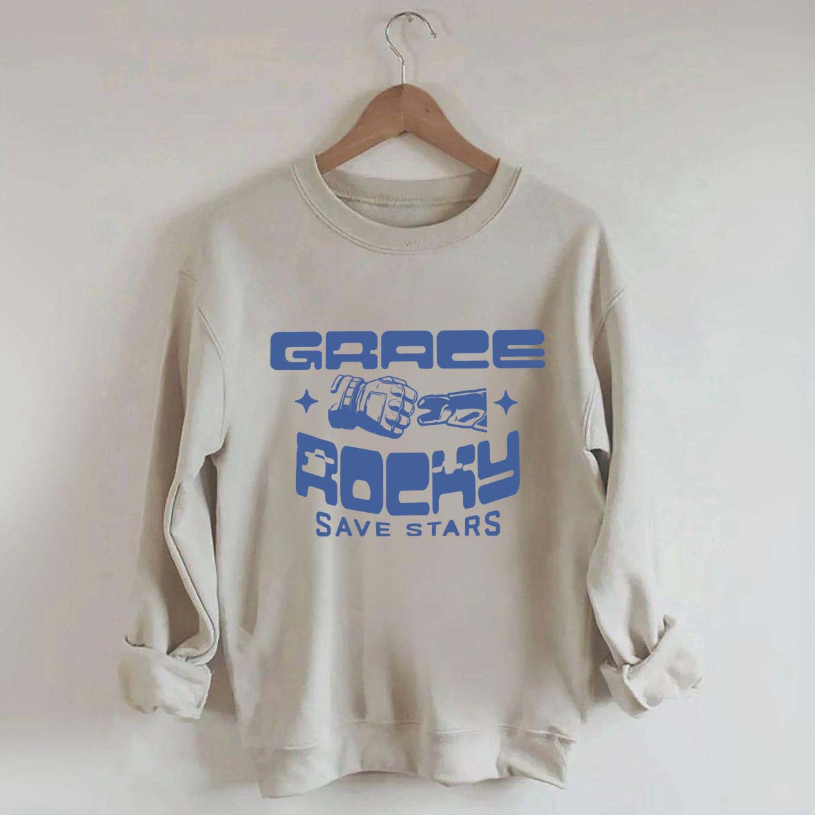 Grace Rocky Save Stars Book Lover Style Sweatshirt