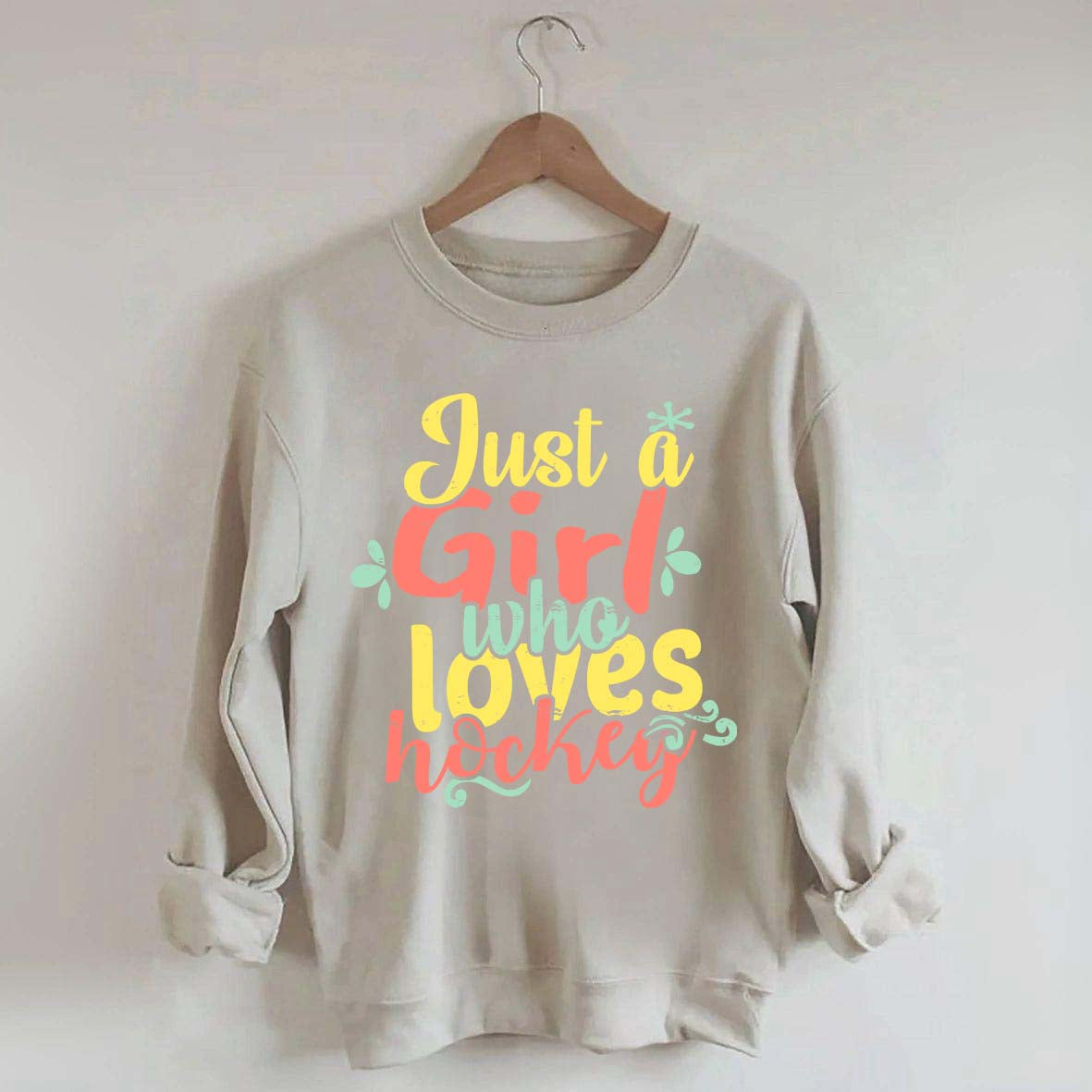 Just Girl Who Loves Hockey Sweatshirt