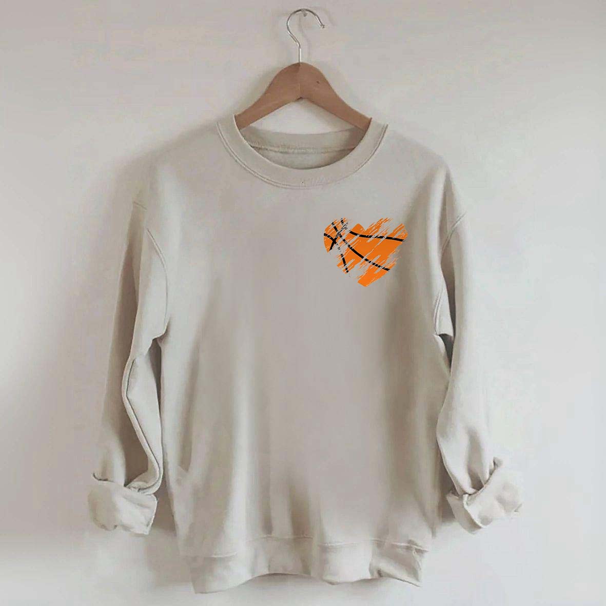 Retro Heart Basketball Mama Sweatshirt