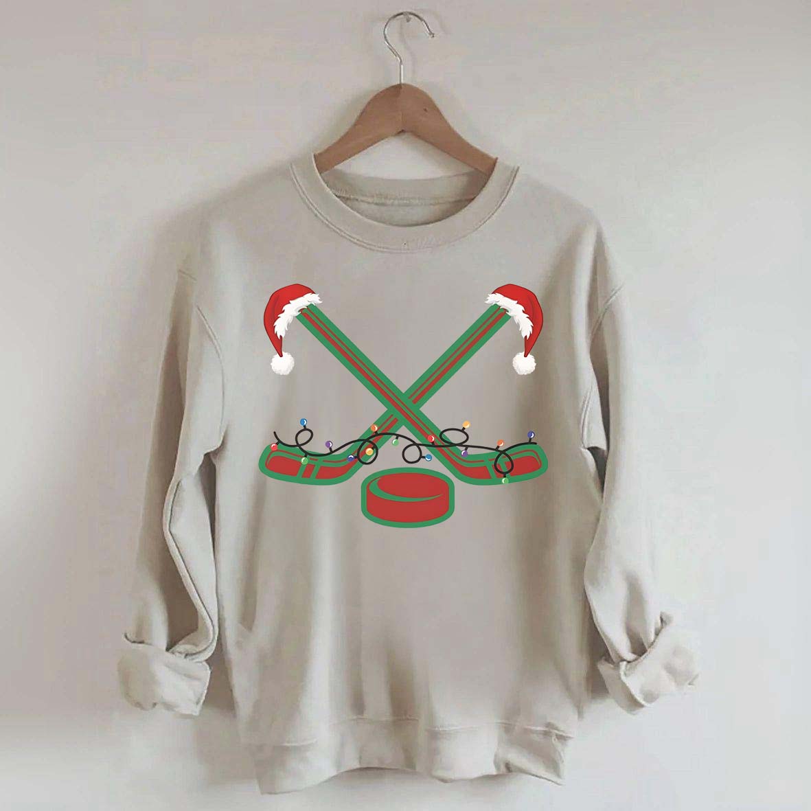 Christmas Ice Hockey Xmas Sport Sweatshirt