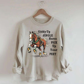 Country Christmas Horse Womens Sweatshirt