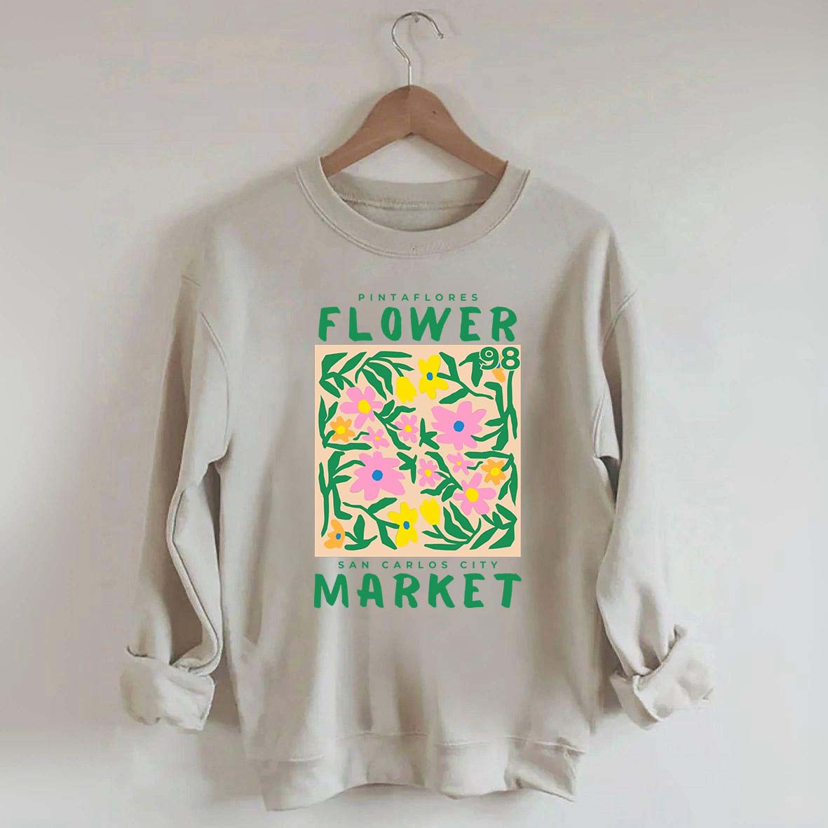 Boho  Pintaflores Floral Sweatshirt