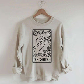 The Writer Flowers Tarot Card Sweatshirt