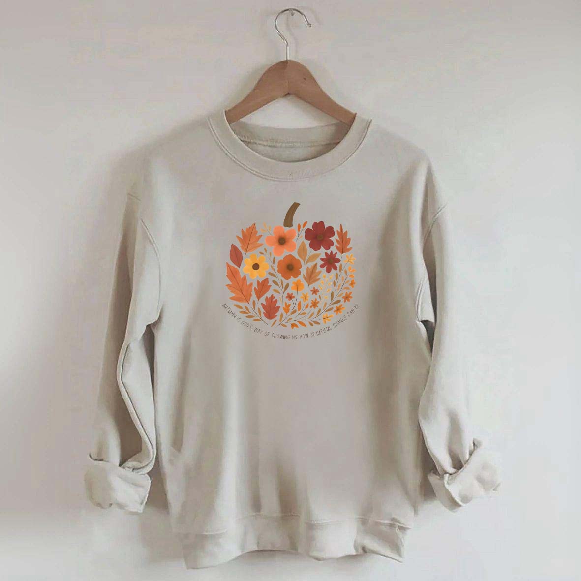 Autumn Leaves Faith Fall Crewneck Sweatshirt