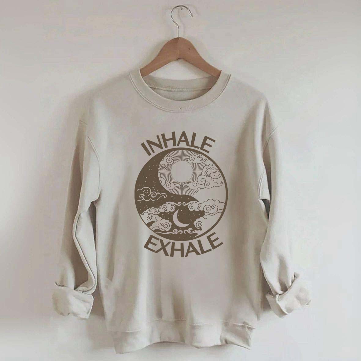 Inhale Exhale Yin And Yang Sweatshirt
