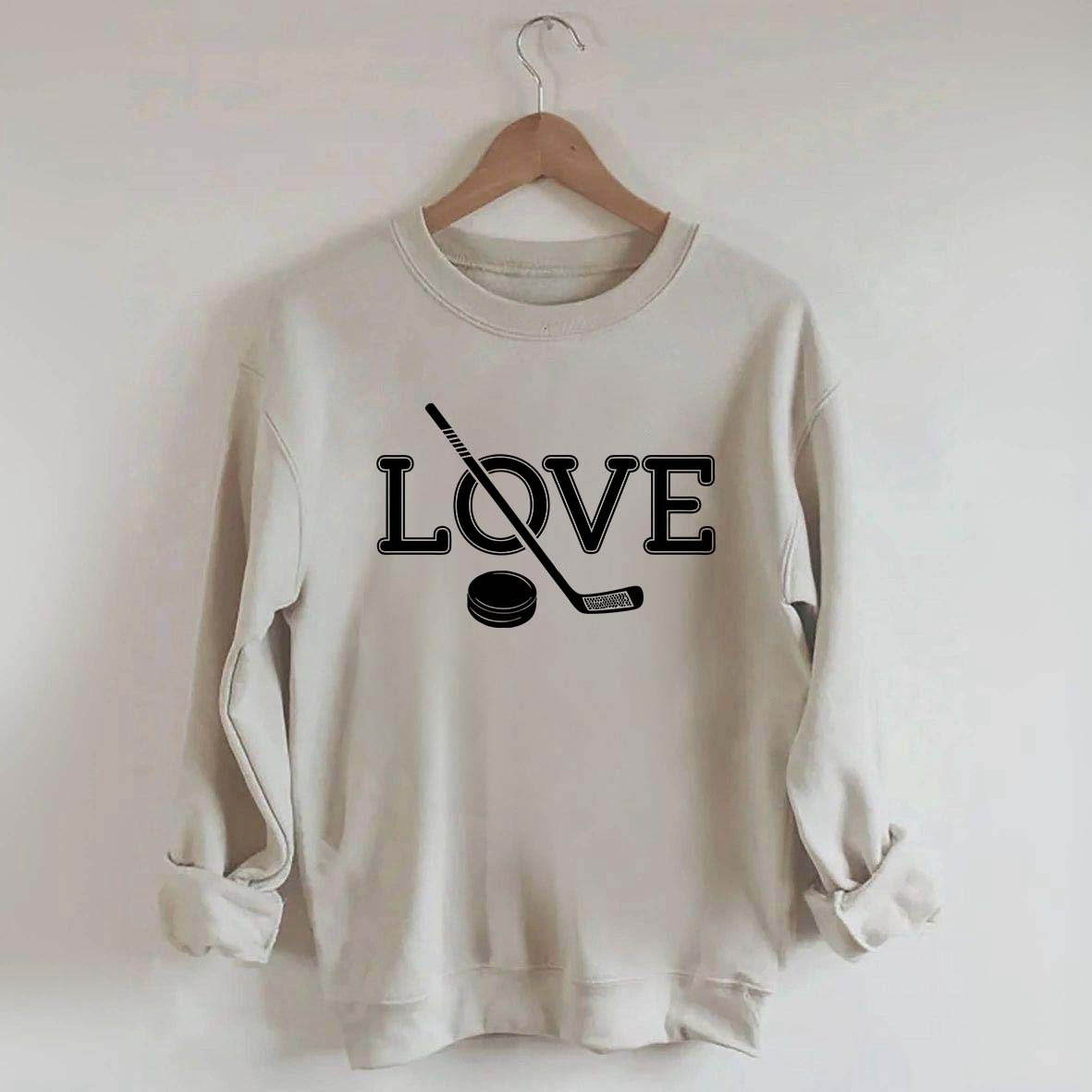 Love Hockey Player Sweatshirt