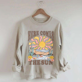 Here Comes The Sun Retro Desert Sweatshirt