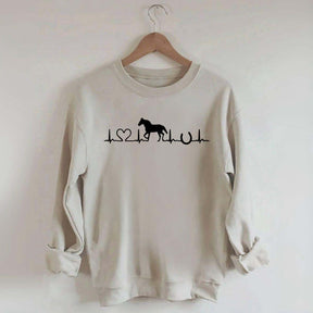 Horse Heartbeat Farm Animal Sweatshirt
