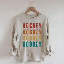 Retro Hockey Text Art Sweatshirt
