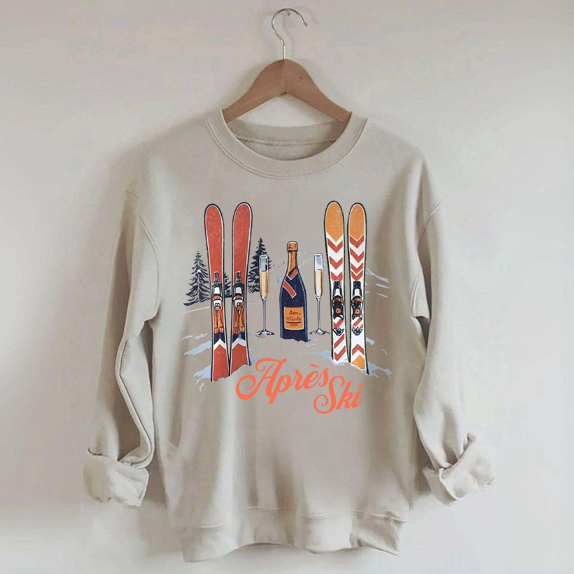 Apres Ski Champagne New Years Eve Sweatshirt