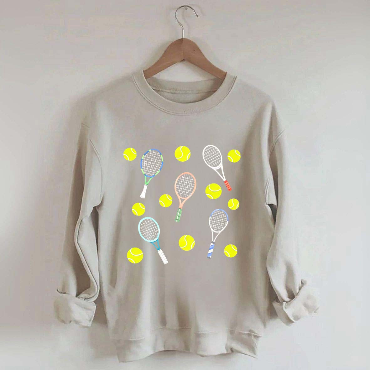 Tennis Balls & Tennis Racquets Sweatshirt