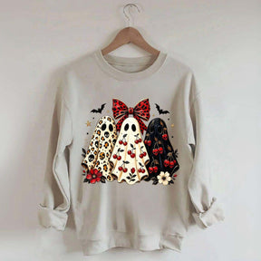 Cherry Ghost Coquette Halloween Sweatshirt