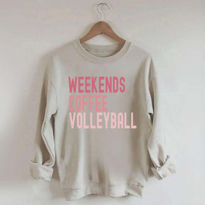 Weekend Coffee Volleyball Pink Sweatshirt