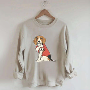 Featuring Tattooed Dog I Love Mom Sweatshirt