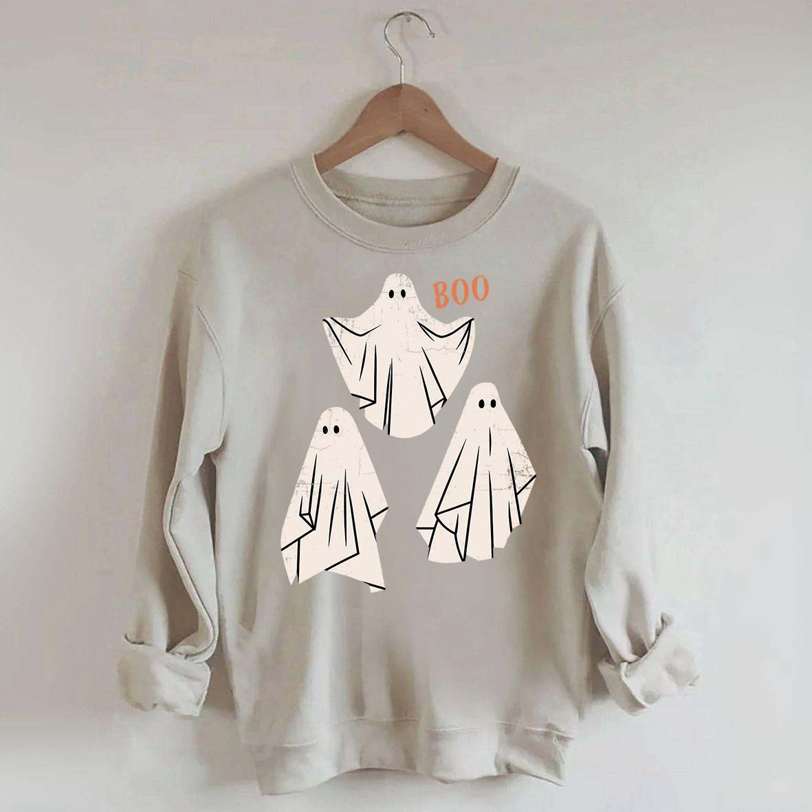 Retro Ghost Boo Sweatshirt