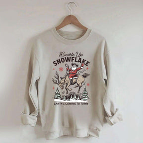 Retro Christmas Cowboy Santa Sweatshirt