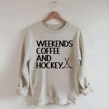 Weekends Coffee And Hockey Lovers Sweatshirt
