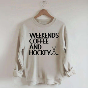 Weekends Coffee And Hockey Lovers Sweatshirt