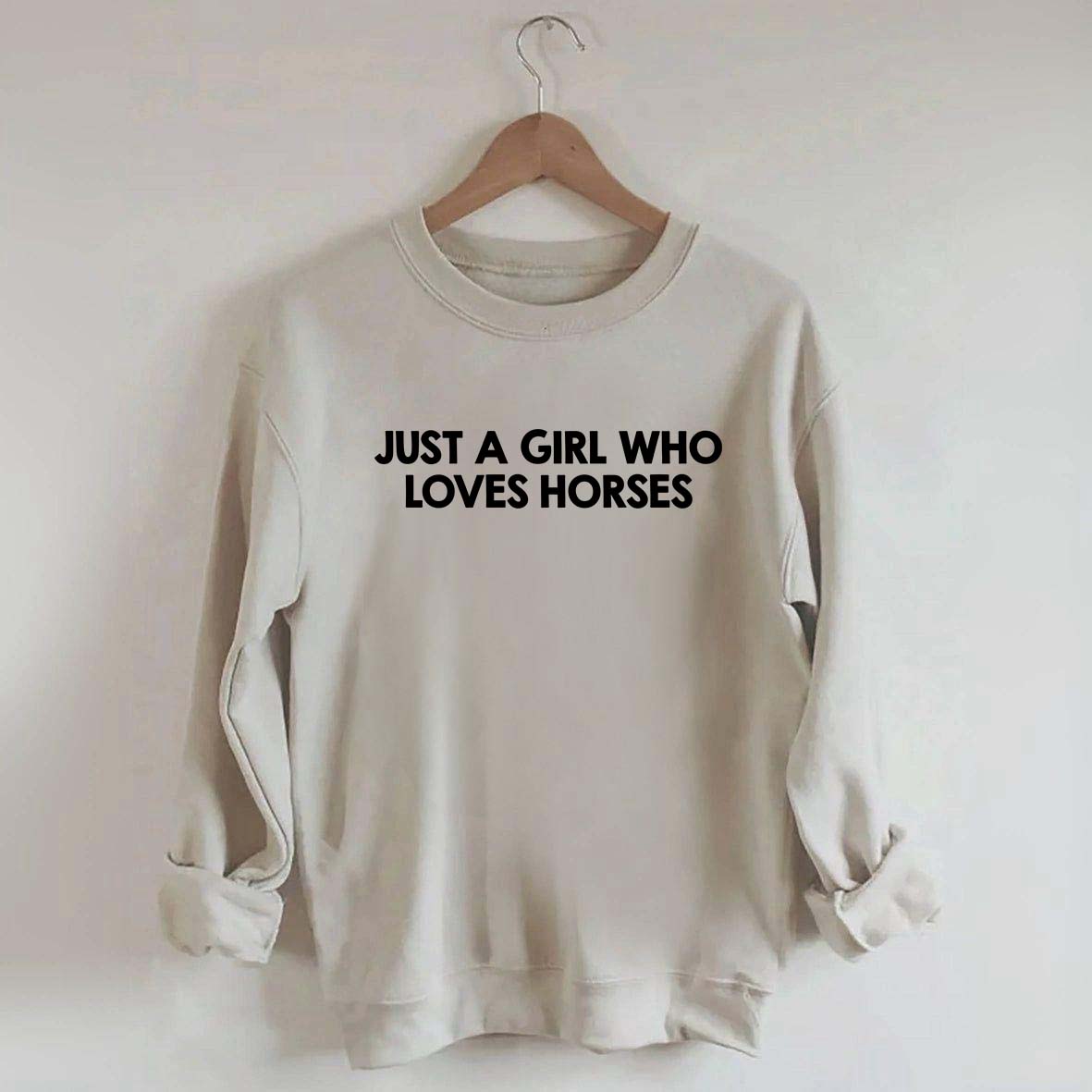 Minimalist Just A Girl Who Loves Horses Sweatshirt