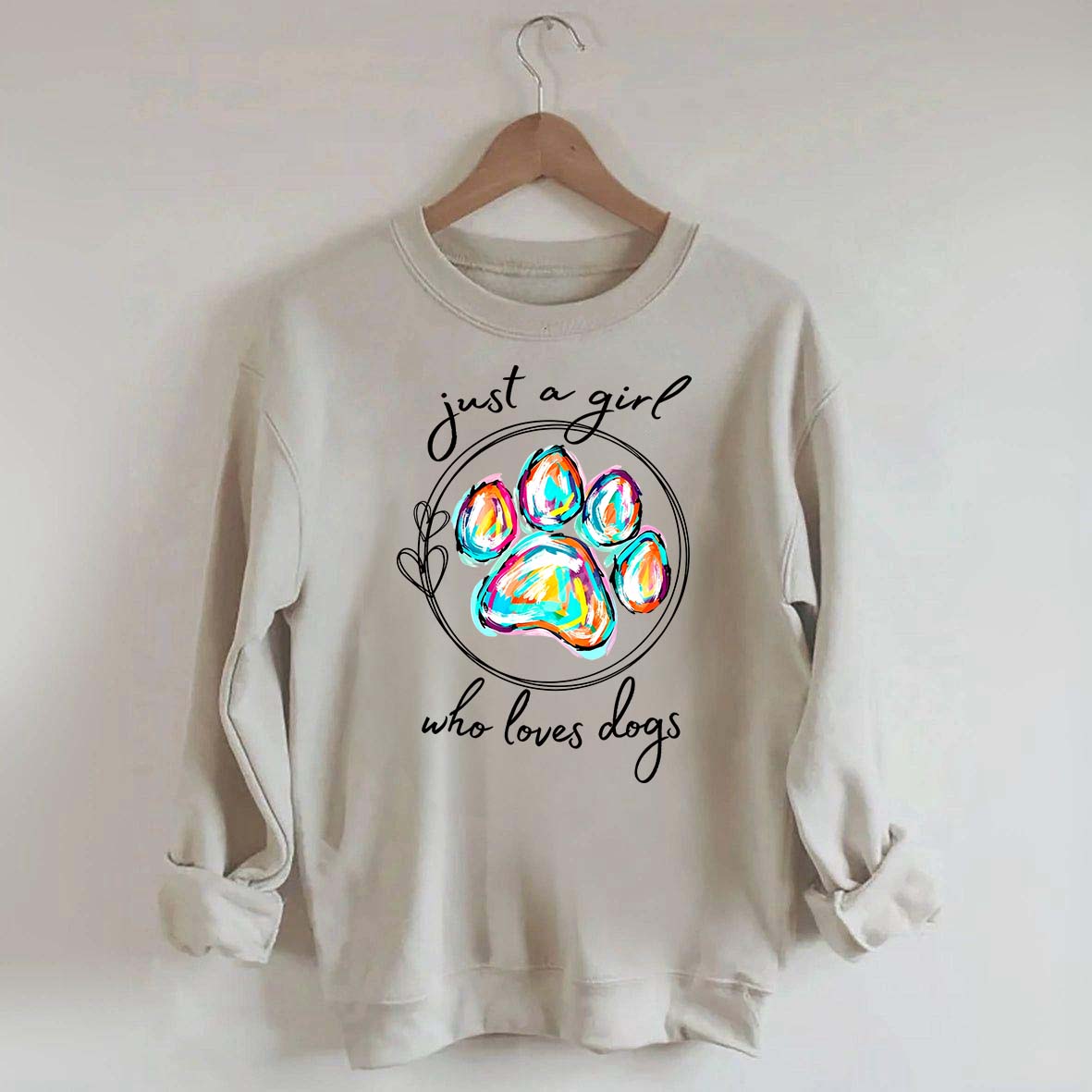 Just a Girl Who Loves Dogs  Animal Lover Sweatshirt