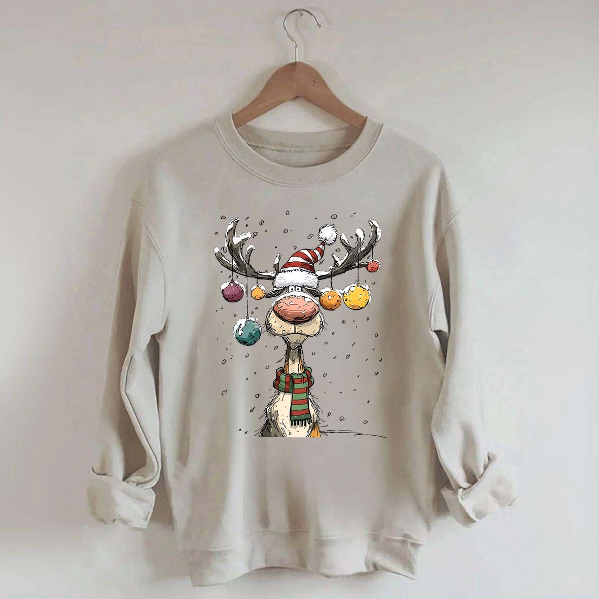 Cute Christmas Vintage Reindeer Sweatshirt