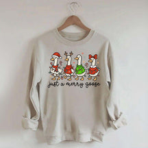 Christmas Just a Merry Goose Sweatshirt