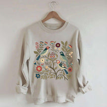 Cottagecore Birds and Flowers  Sweatshirt