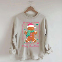 Preppy Gingerbread Merry Christmas Sweatshirt