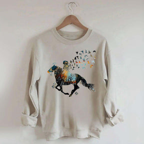 Just A Girl Who Loves Horses Peace Love Sweatshirt