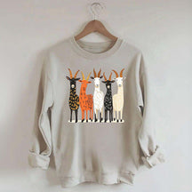 Colorful Goat Funny Farm Animal Sweatshirt