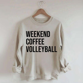 Weekend Coffee Volleyball Coach Sweatshirt