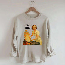 I'm Fine Retro Sweatshirt