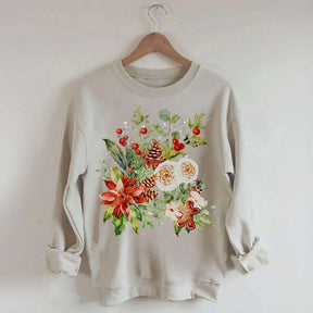 Vintage Christmas Floral Sweatshirt