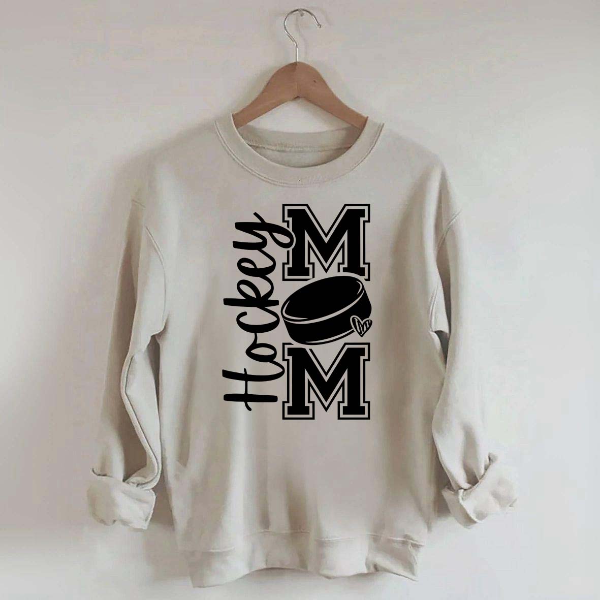 Hockey Mom Heart Simple Sweatshirt