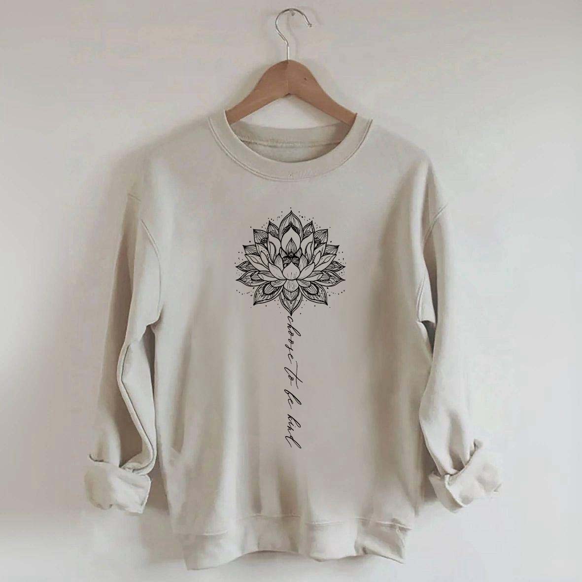Choose To Be Kind Flower Mandala Sweatshirt