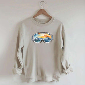 Ski Goggles Watercolor Sweatshirt