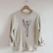 No Words Foxglove Daisy Tulip Sweatshirt